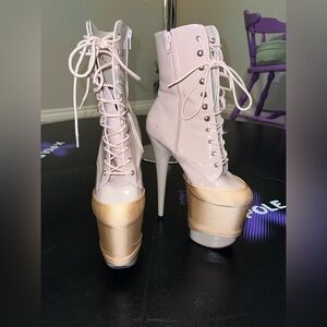 Pleaser Nude Platform Heels